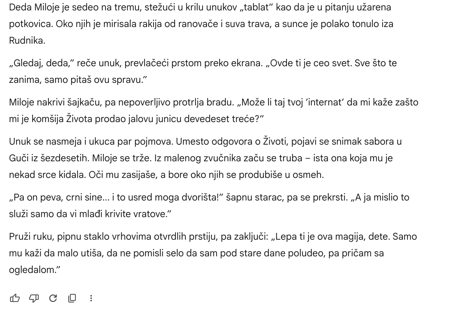 Gemini priča o starcu iz Šumadije