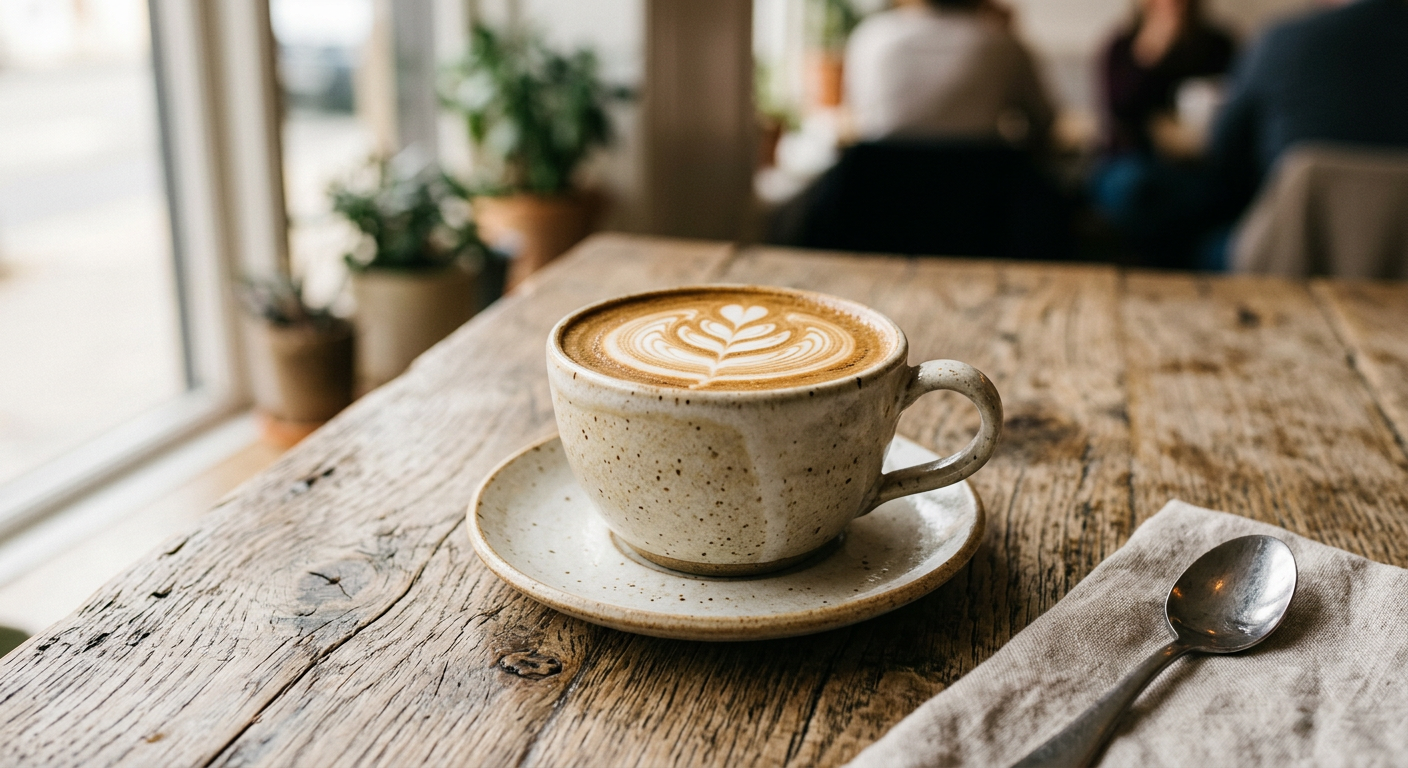 Originalna fotografija šolje kafe pre editovanja u Adobe Firefly